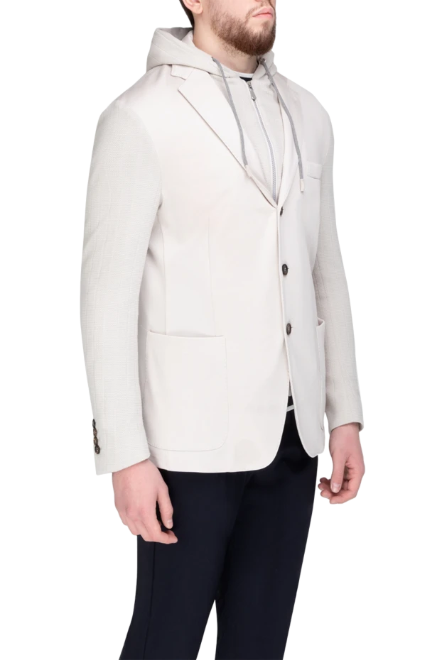 Eleventy man cotton and polyester jacket for men white 177518 - photo 3