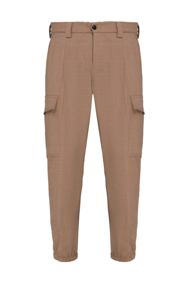 Eleventy man men's brown wool and elastane trousers buy with prices and photos 177529 - photo 1