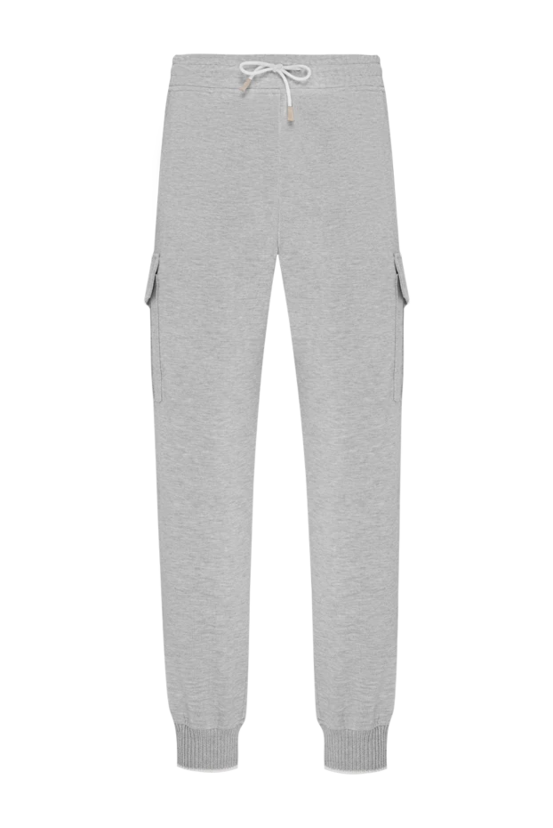 Eleventy men's gray knitted trousers with pockets on the legs 177534 - photo 1