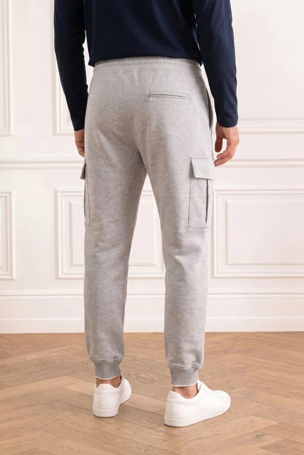 Eleventy men's gray knitted trousers with pockets on the legs 177534 - photo 1