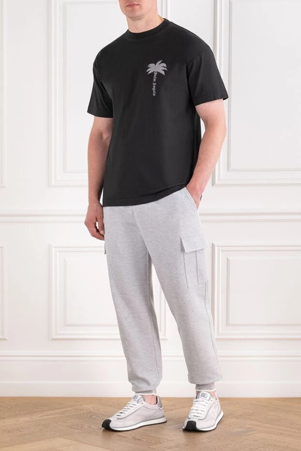 Eleventy men's gray knitted trousers with pockets on the legs 177534 - photo 3