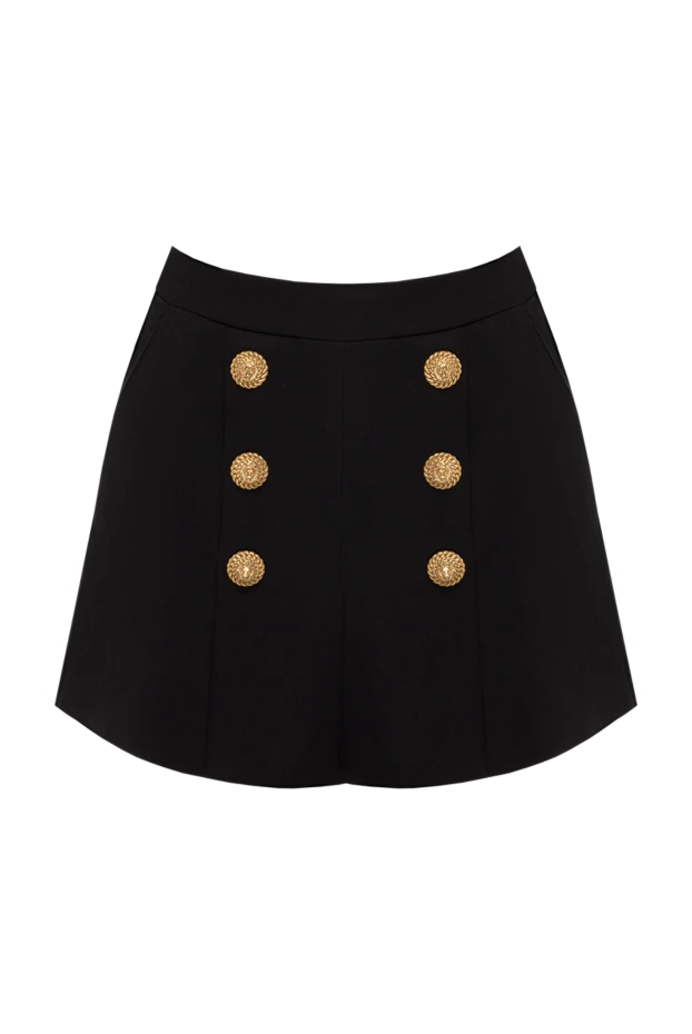 Balmain woman women's black viscose and elastane shorts buy with prices and photos 177565 - photo 1