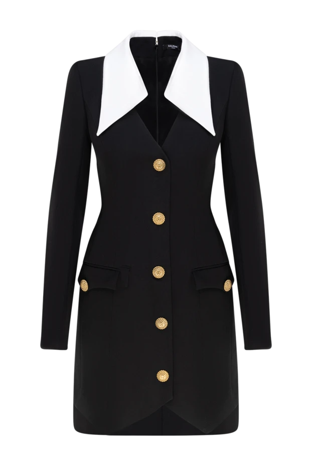 Balmain woman women's black wool dress buy with prices and photos 177570 - photo 1