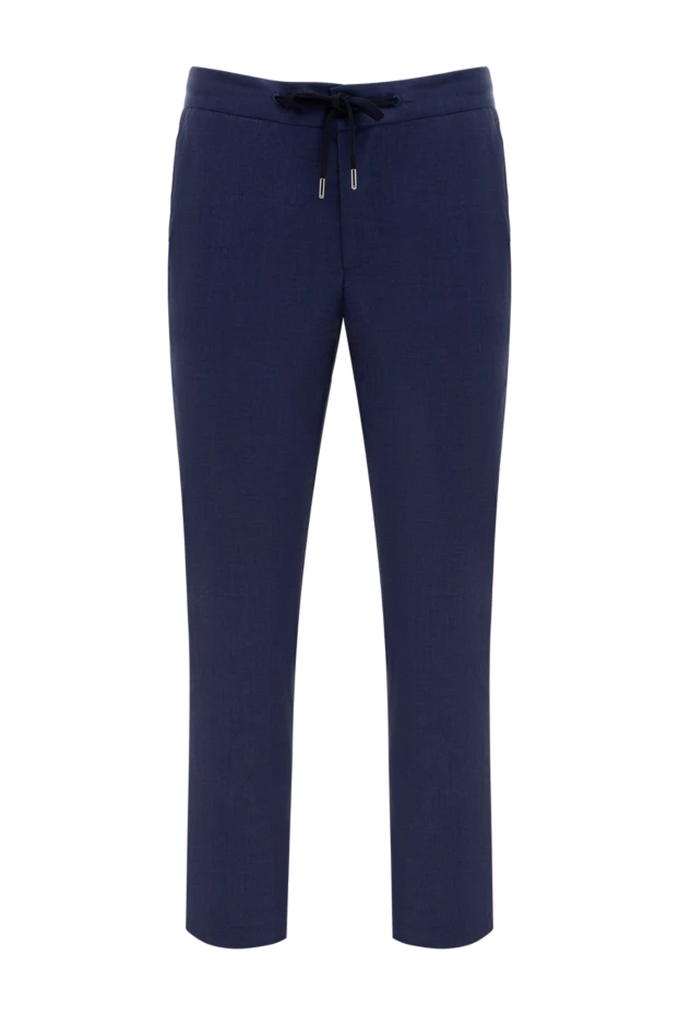 Cesare di Napoli мужские брюки из шерсти мужские синие купить с ценами и фото 177578 - фото 1