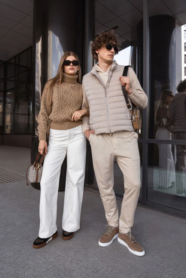 Doucal`s сникеры из нубука мужские коричневые 177592 - фото 2