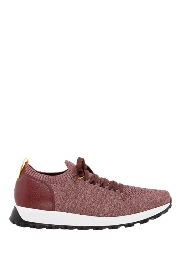 Doucal`s man men's burgundy textile and leather sneakers buy with prices and photos 177600 - photo 1