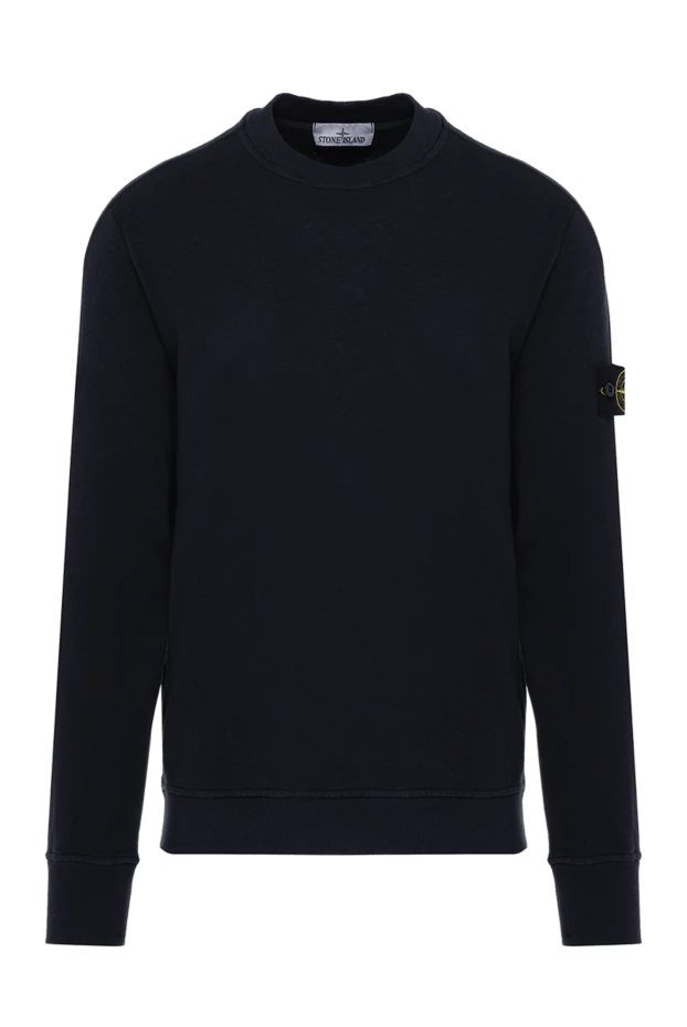 Stone Island men's blue sports sweatshirt made of cotton 177620 - photo 1