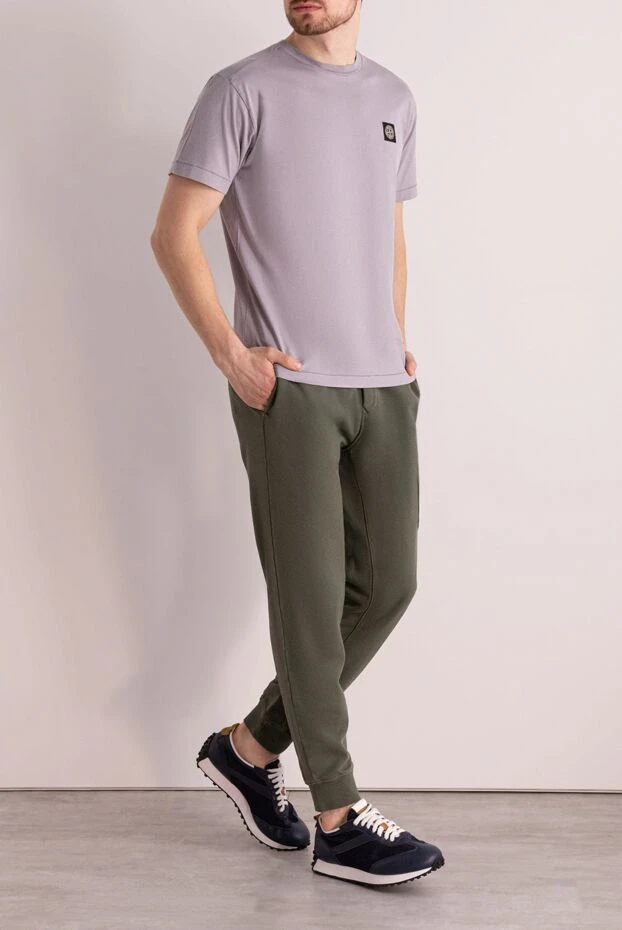 Stone Island man men's cotton trousers green buy with prices and photos 177622 - photo 2