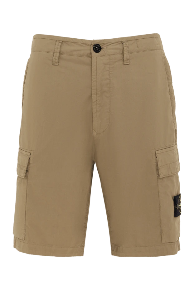 Stone Island man cotton and elastane shorts for men, beige buy with prices and photos 177627 - photo 1
