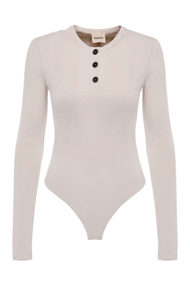 Khaite woman women's beige viscose bodysuit buy with prices and photos 177637 - photo 1