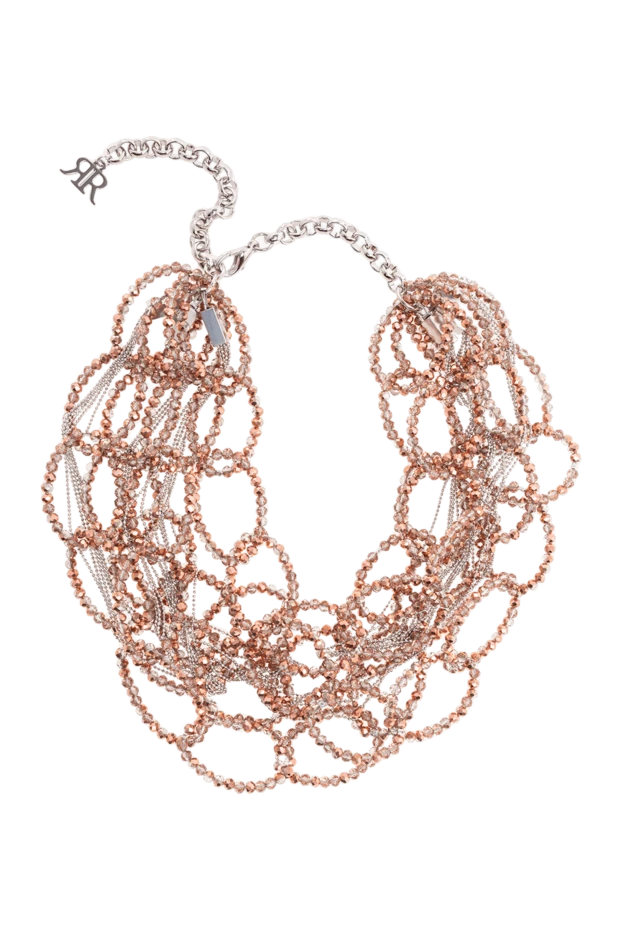 Rocco Ragni beige glass necklace for women 177653 - photo 1