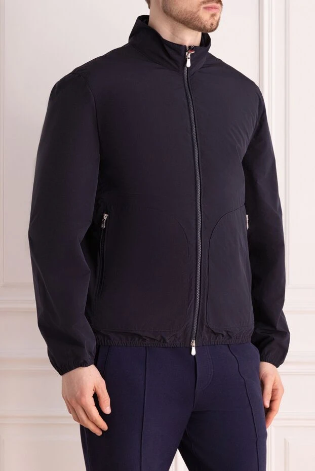 Brunello Cucinelli куртка з поліестеру та поліаміду синя чоловіча 177657 - фото 3