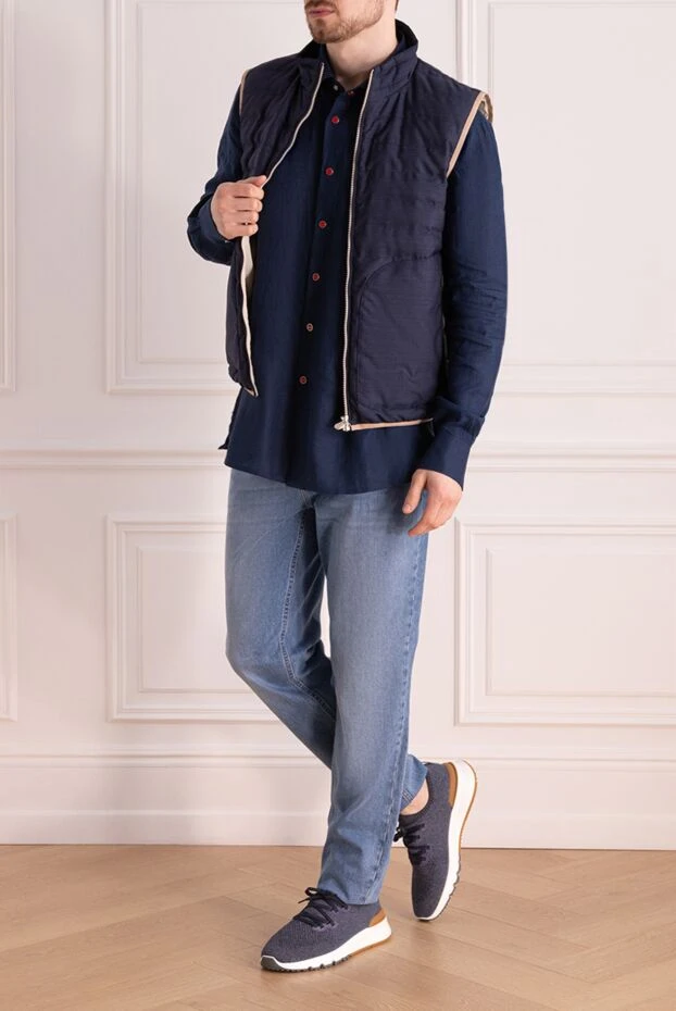 Brunello Cucinelli жилет из полиэстера и эластана мужской черный 177658 - фото 2