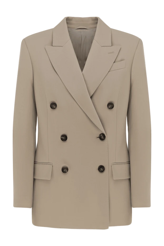Beige cotton jacket for women - photo 1
