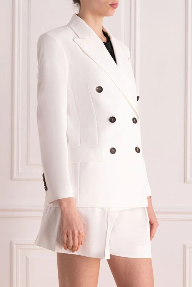 Brunello Cucinelli cotton jacket for women white 177707 - photo 3