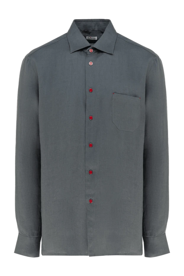 Kiton gray linen shirt for men 177716 - photo 1