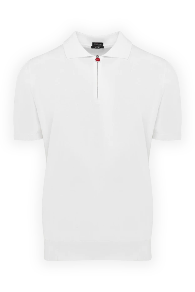 Kiton polo from cotton for men white 177721 - photo 1