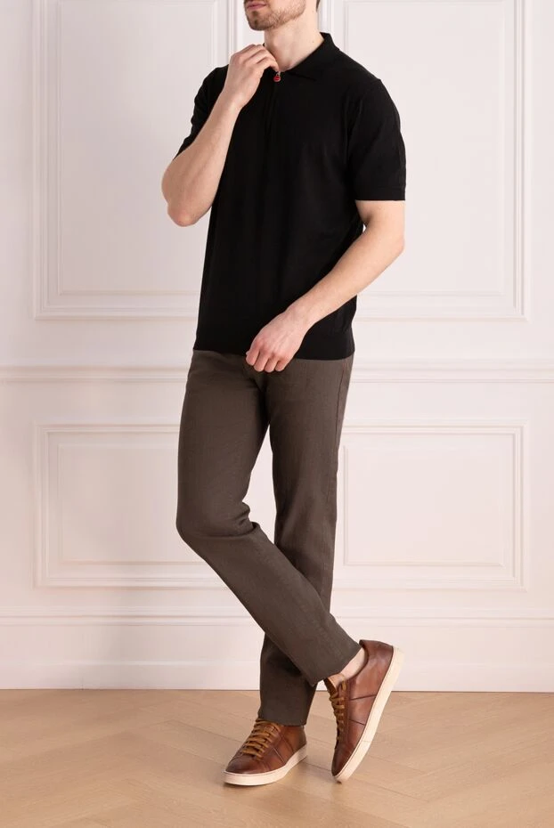 Kiton brown cotton and elastane jeans for men 177728 - photo 2