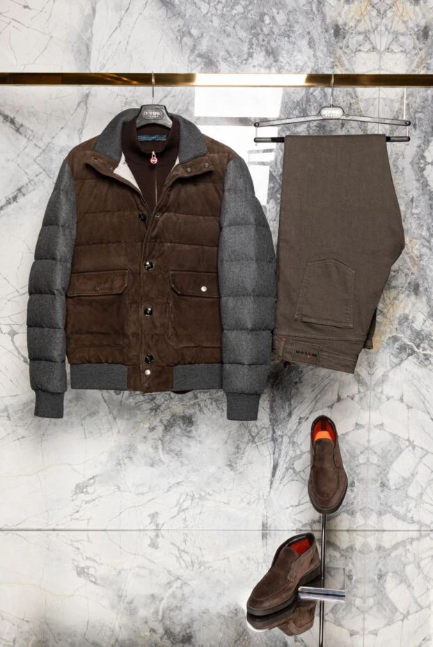 Kiton brown cotton and elastane jeans for men 177728 - photo 3