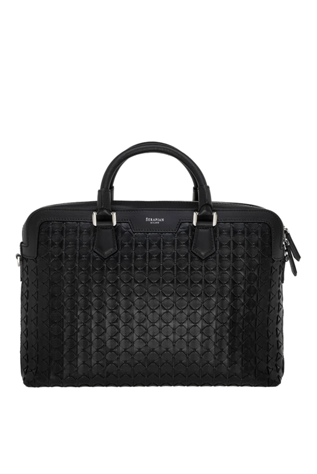 Serapian man men's briefcase made of genuine leather, black buy with prices and photos 177732 - photo 1