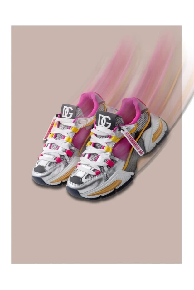 Dolce & Gabbana women's airmaster combo sneakers in gray 177762 - photo 2