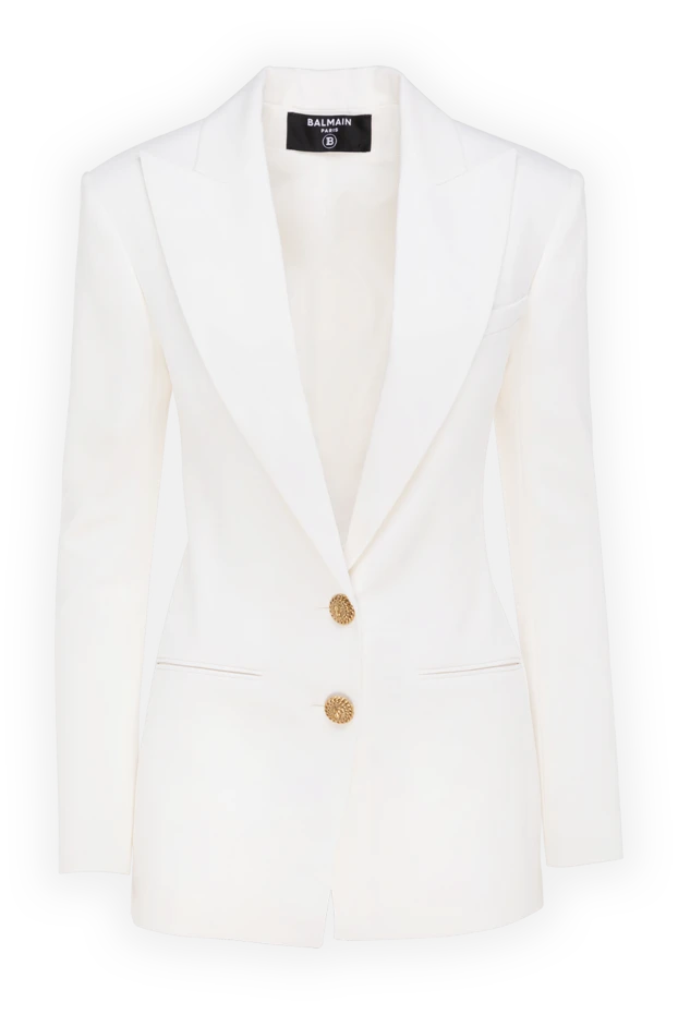 Balmain woman women's white viscose and elastane jacket buy with prices and photos 177780 - photo 1