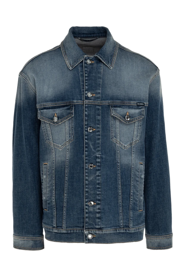 Dolce & Gabbana мужские куртка джинсовая из хлопка и эластана голубая мужская купить с ценами и фото 177790 - фото 1