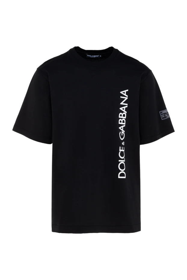 Dolce & Gabbana мужские футболка из хлопка мужская черная купить с ценами и фото 177799 - фото 1