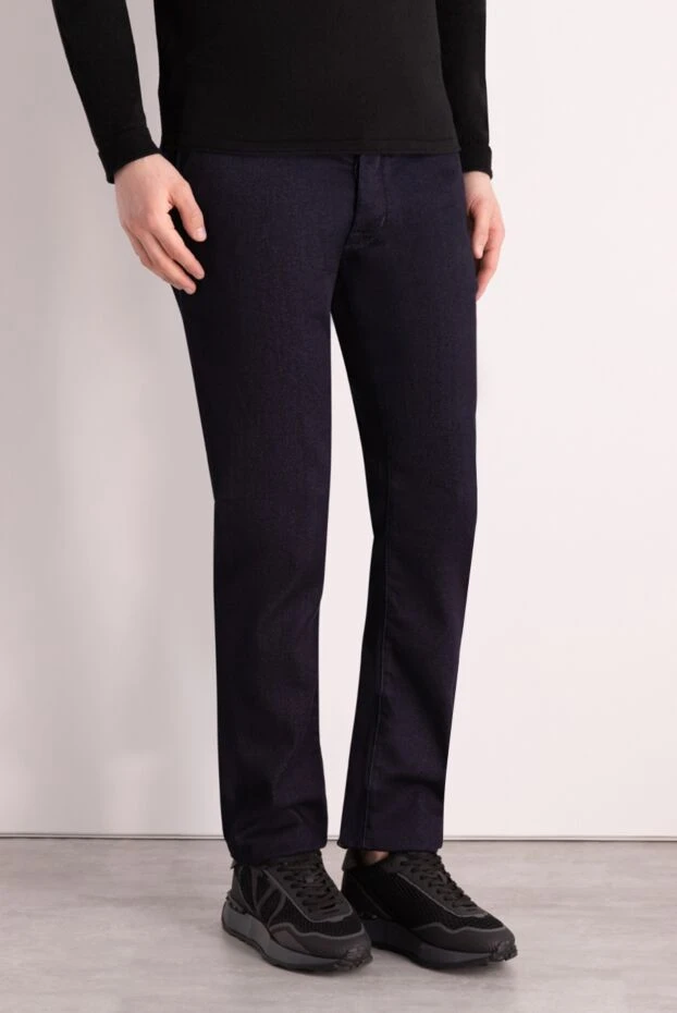 Jacob Cohen dark blue jeans with textile drawstring and minimalist trim 177829 - photo 3