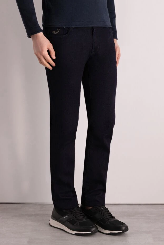 Jacob Cohen men's trousers made of thick denim in a rich blue color 177833 - photo 3