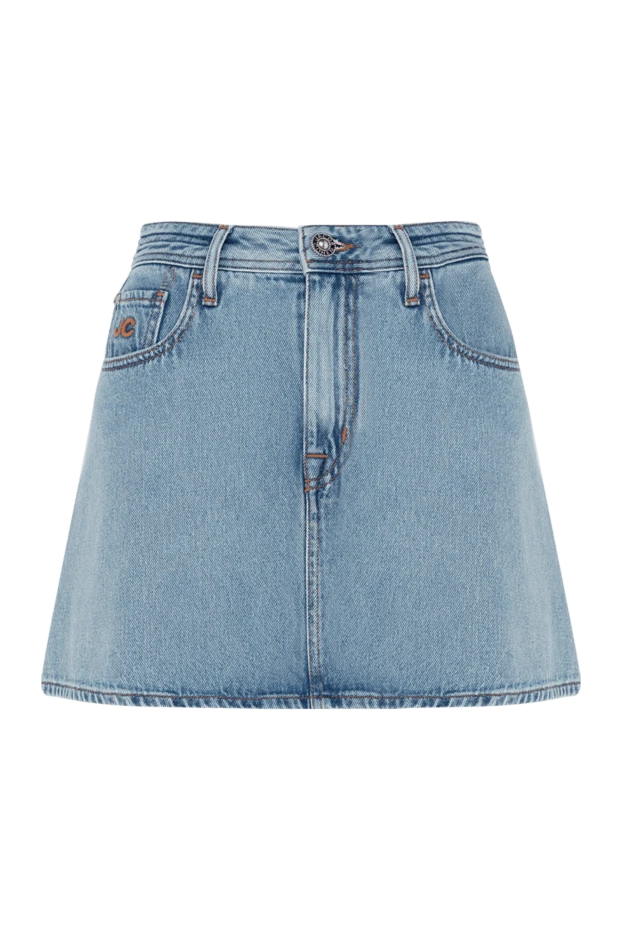 Denim skirt made of cotton for women blue