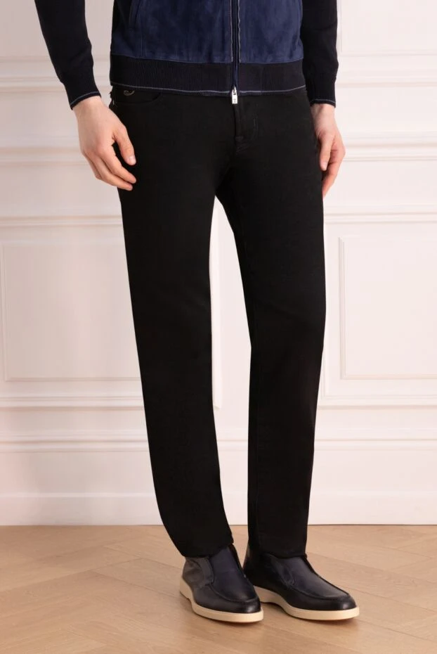 Jacob Cohen black jeans with a dense texture and a classic fit 177841 - photo 3