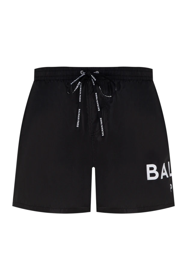 Balmain мужские шорты из полиэстера мужские черные купить с ценами и фото 177846 - фото 1