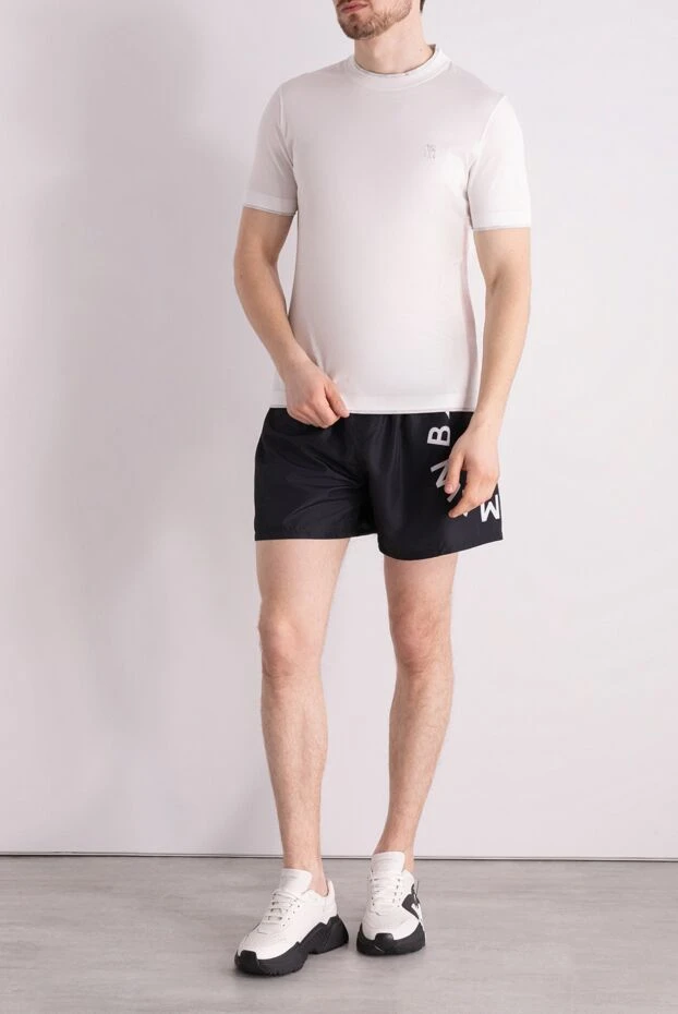Balmain мужские шорты пляжные из полиэстера мужские черные купить с ценами и фото 177847 - фото 2