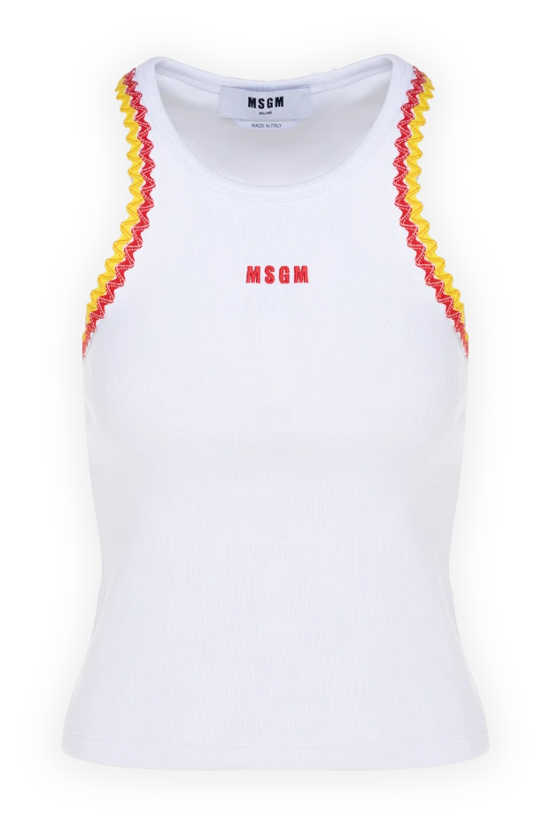 MSGM woman women's top made of cotton and elastane, white 177863 - photo 1