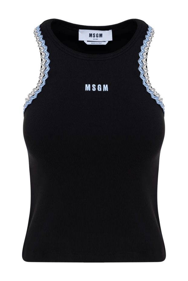 MSGM top made of cotton and elastane for women black 177864 - photo 1