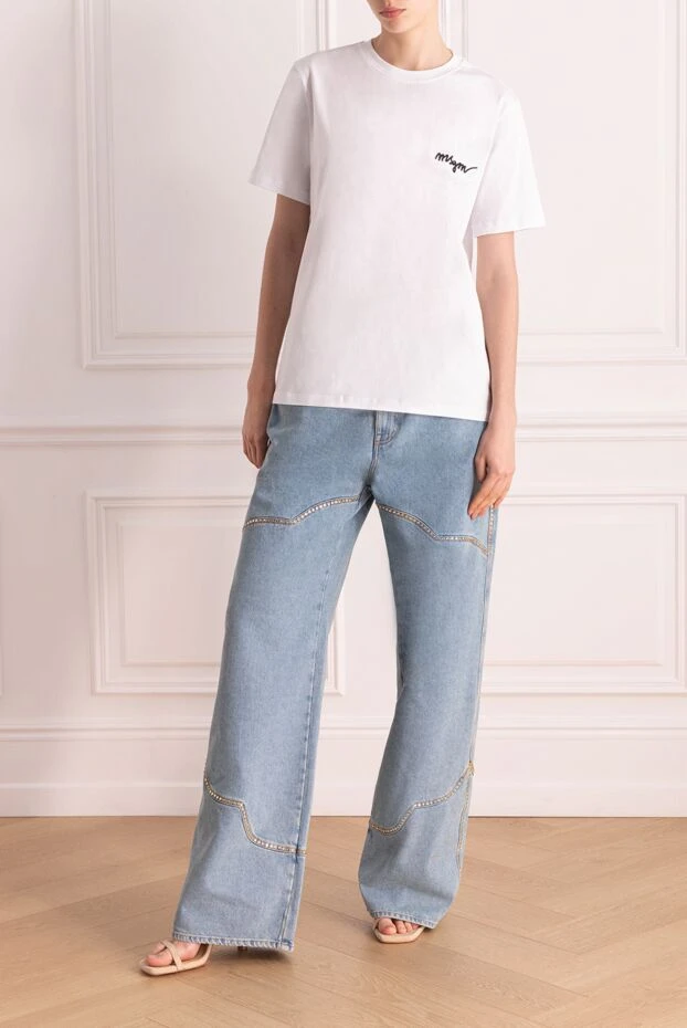MSGM woman women's white cotton t-shirt buy with prices and photos 177866 - photo 2