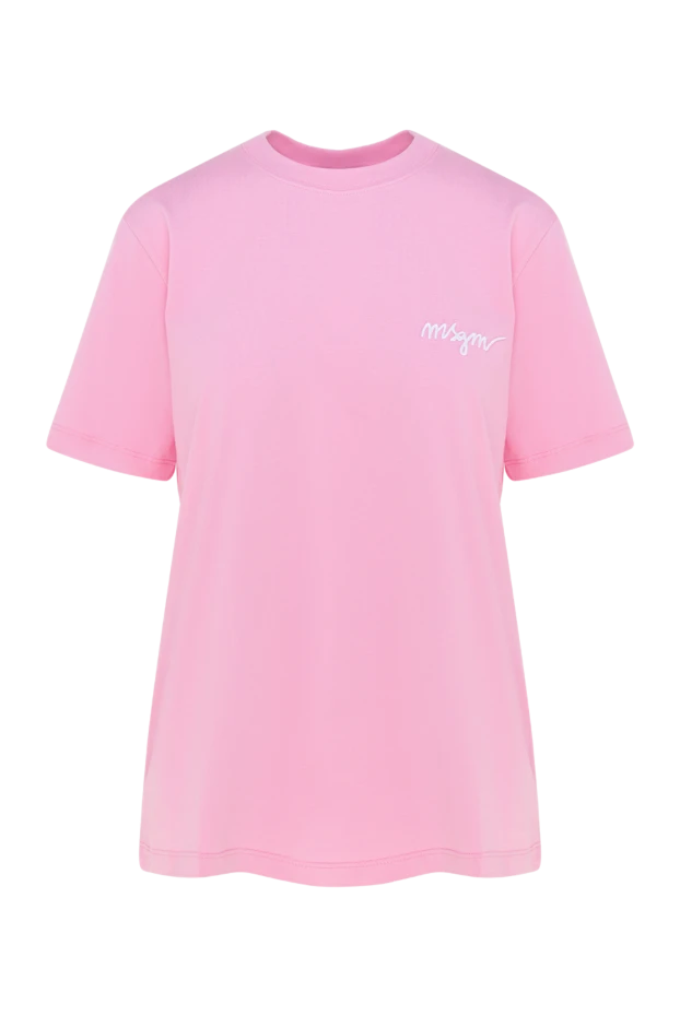 MSGM жіночі футболка з бавовни жіноча рожева купити фото з цінами 177867 - фото 1
