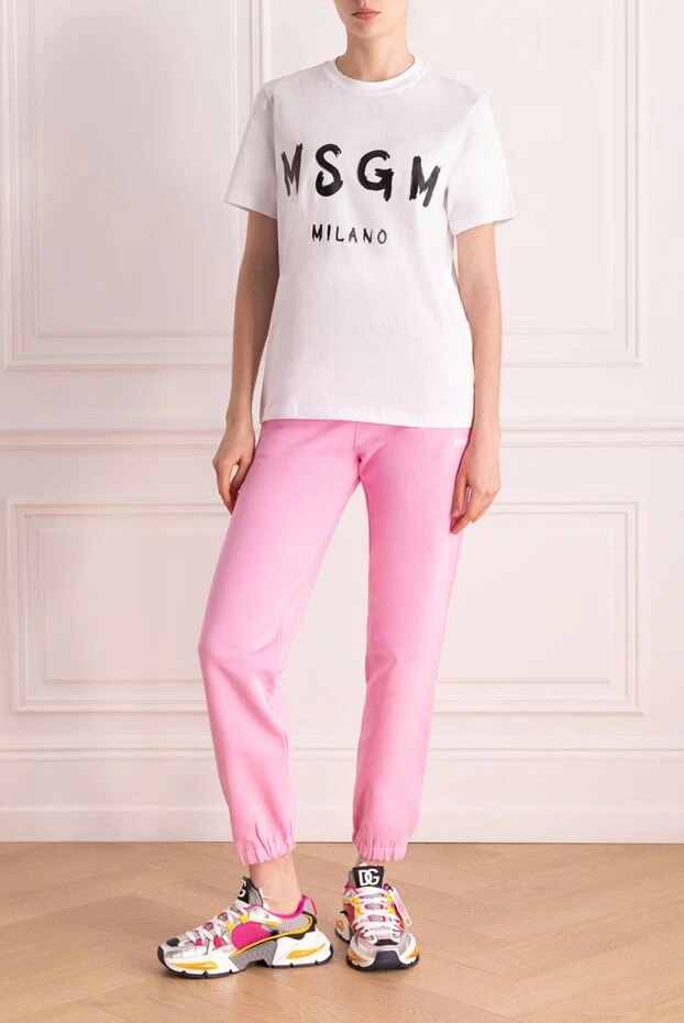 MSGM woman women's white cotton t-shirt buy with prices and photos 177872 - photo 2