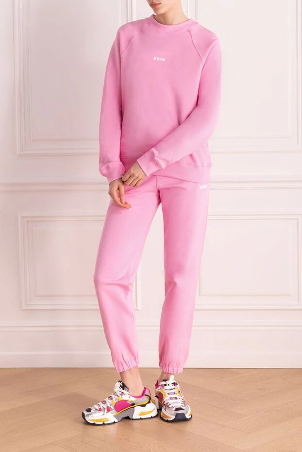 MSGM жіночі костюм прогулянковий з бавовни жіночий рожевий купити фото з цінами 177876 - фото 2