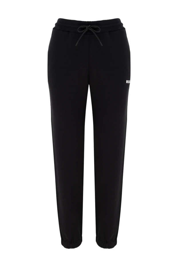 MSGM knitted cotton pants for women black 177877 - photo 1