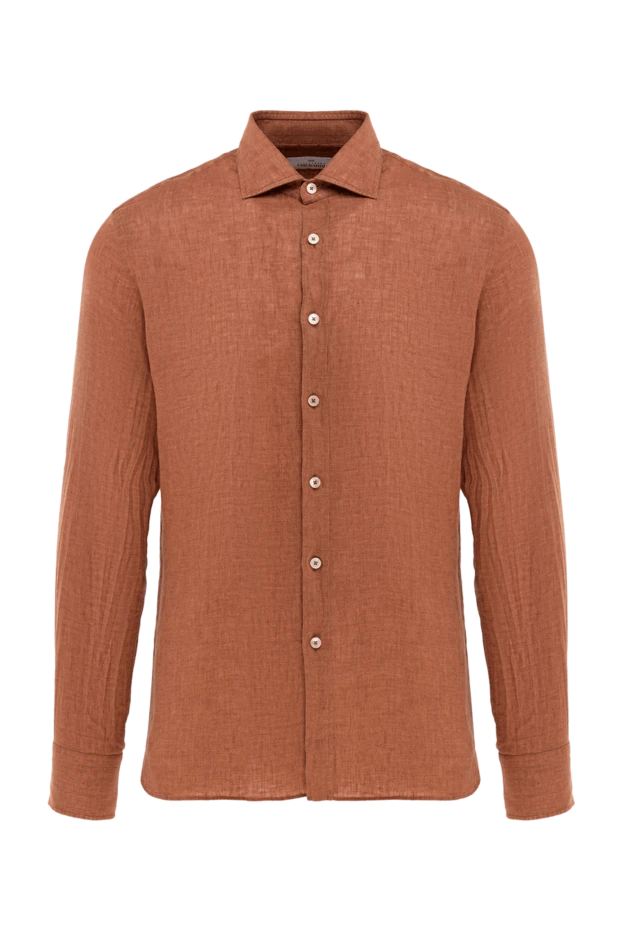 Alessandro Gherardi brown men's shirt made of linen 177878 - photo 1