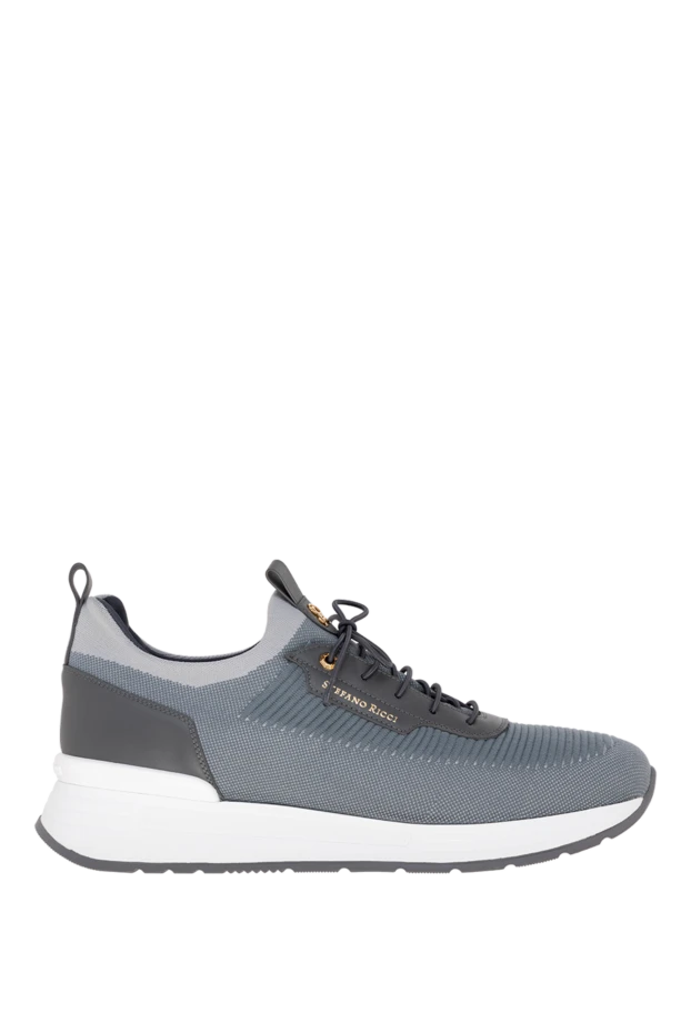 Stefano Ricci кроссовки из полиэстера мужские серые 177883 - фото 1