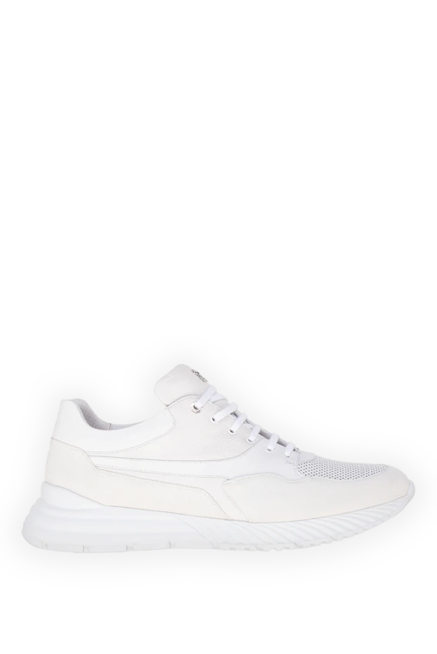 Stefano Ricci кроссовки из натуральной кожи мужские белые 177884 - фото 1