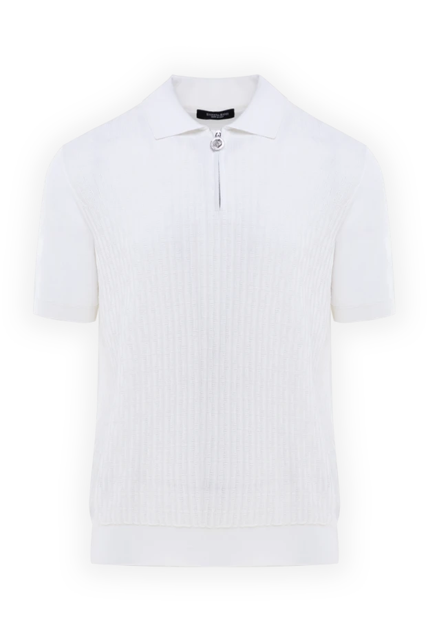 Stefano Ricci white men's polo made of silk and cotton 177894 - photo 1