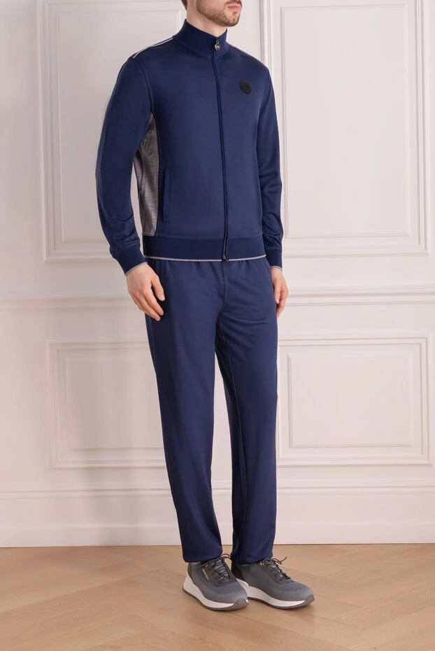 Stefano Ricci blue men's walking suit made of wool and polyamide 177909 - photo 3