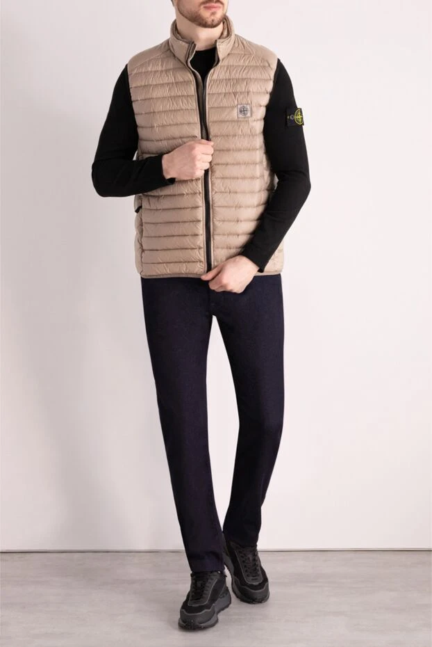 Stone Island man beige men's polyester vest buy with prices and photos 177916 - photo 2