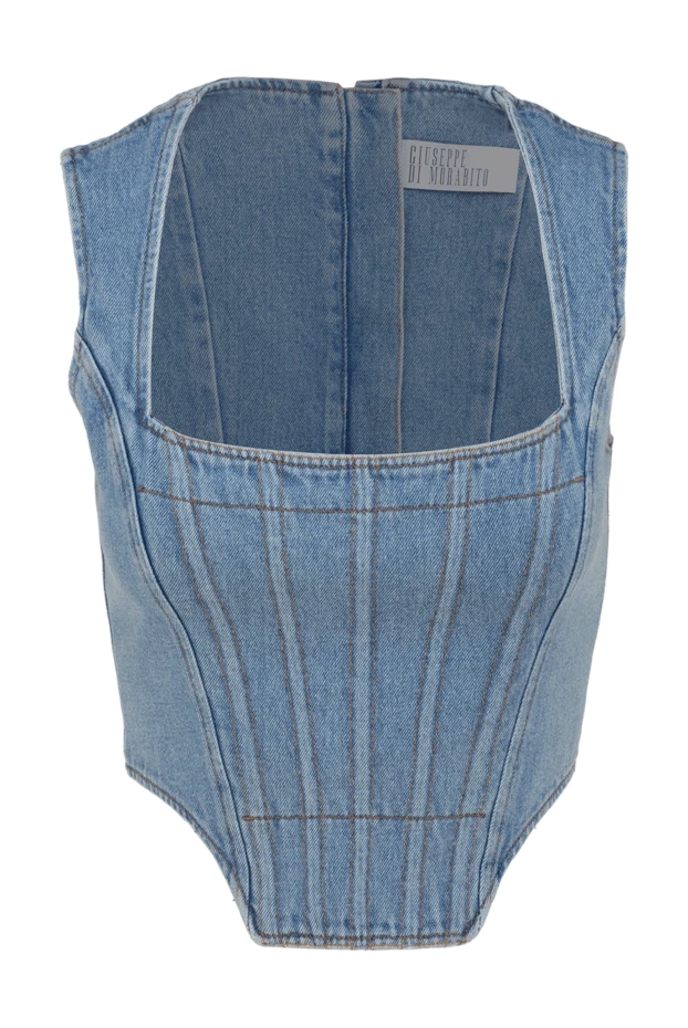 Giuseppe Di Morabito жіночі топ з бавовни джинсовий жіночий синій купити фото з цінами 177943 - фото 1