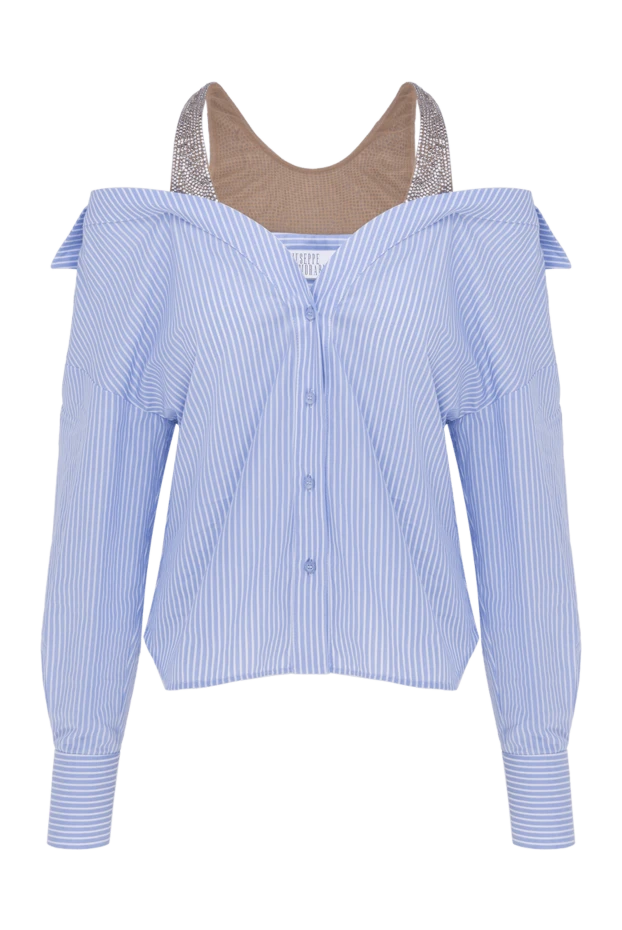 Giuseppe Di Morabito blouse made of cotton for women blue 177944 - photo 1