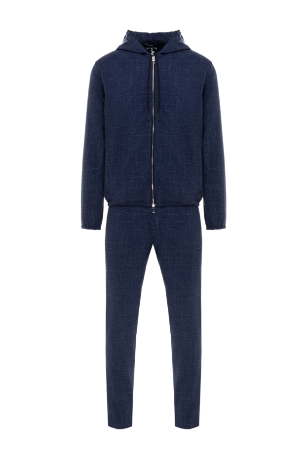 Tombolini blue men's walking suit made of wool and linen 177950 - photo 1